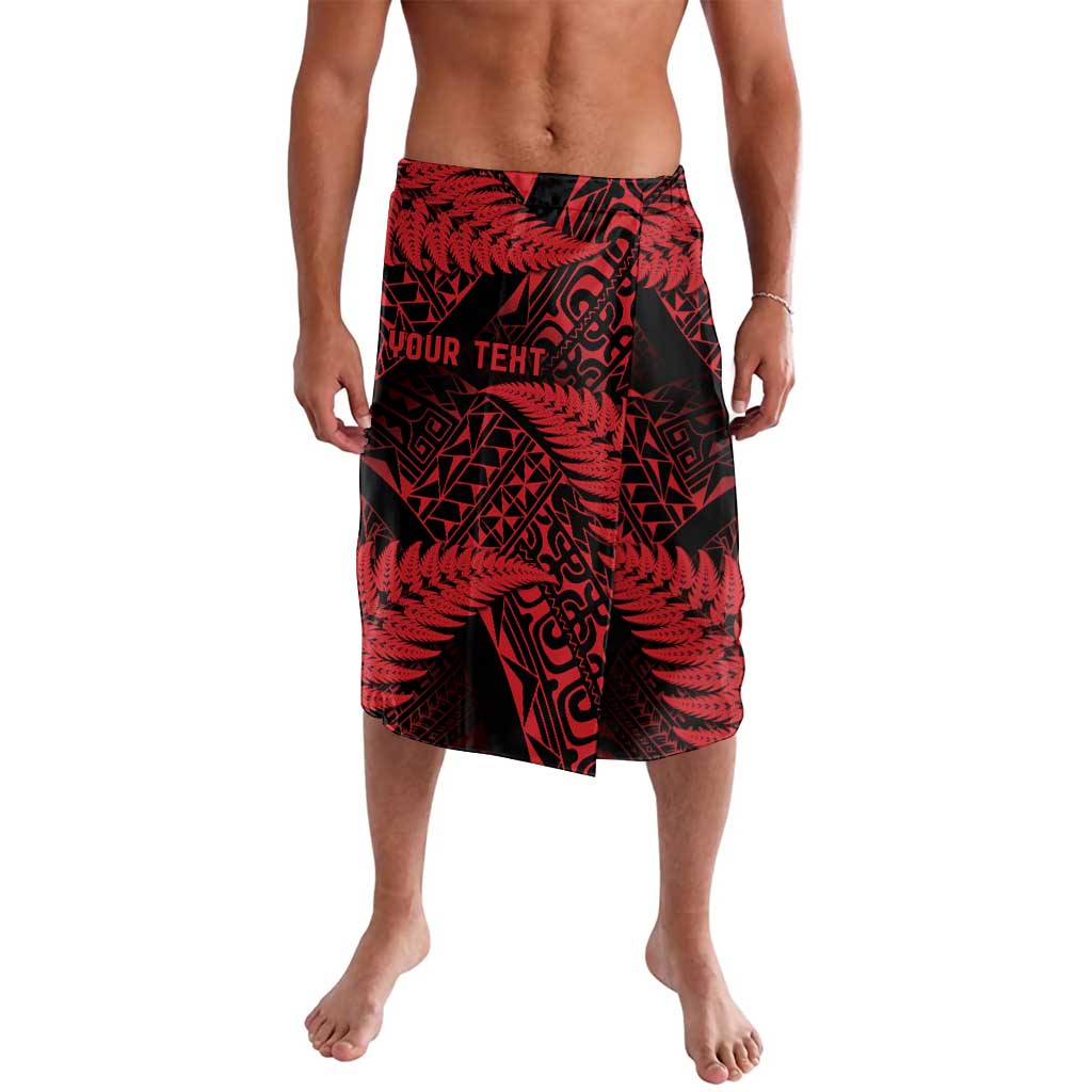 New Zealand Rugby Pacific Personalised Lavalava All Red Maori Pasifika Fern Pattern