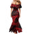 New Zealand Rugby Pacific Personalised Mermaid Dress All Red Maori Pasifika Fern Pattern