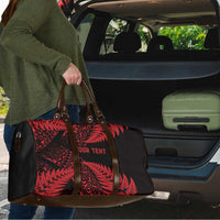 New Zealand Rugby Pacific Personalised Travel Bag All Red Maori Pasifika Fern Pattern - Polynesian Pride
