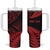 New Zealand Rugby Pacific Personalised Tumbler With Handle All Red Maori Pasifika Fern Pattern