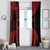 New Zealand Rugby Pacific Personalised Window Curtain All Red Maori Pasifika Fern Pattern