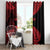 New Zealand Rugby Pacific Personalised Window Curtain All Red Maori Pasifika Fern Pattern