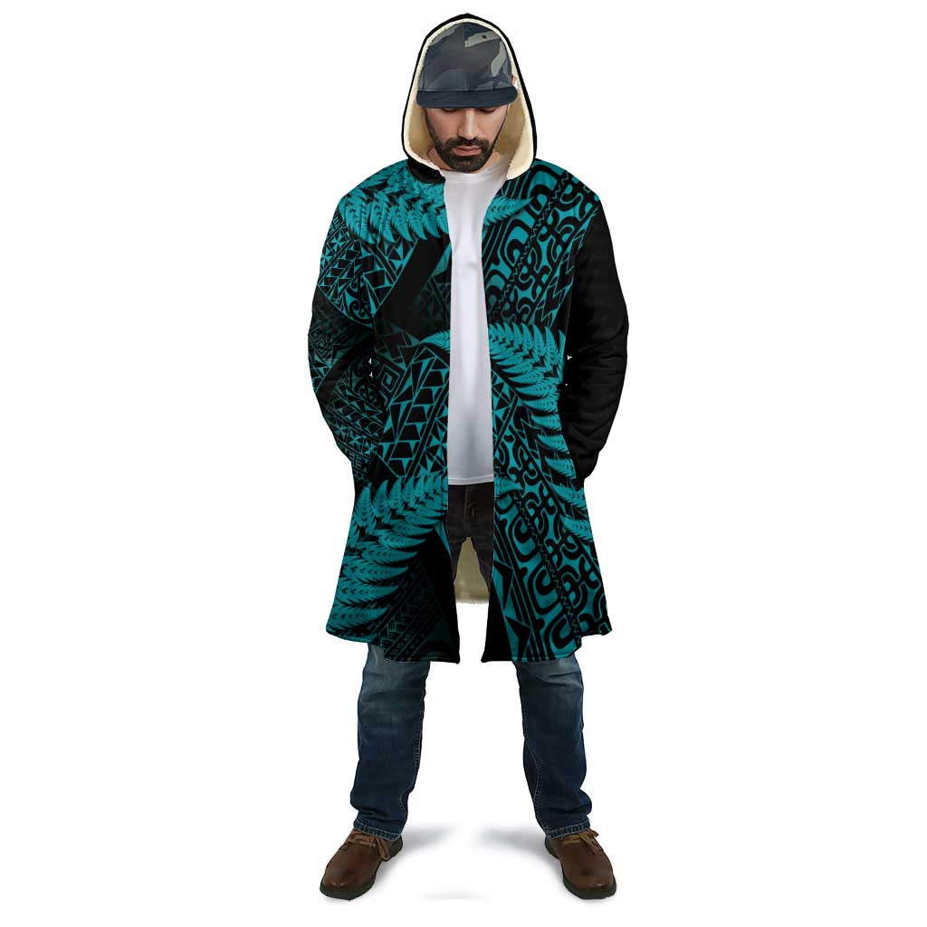 New Zealand Rugby Pacific Personalised Cloak All Turquoise Maori Pasifika Fern Pattern - Polynesian Pride