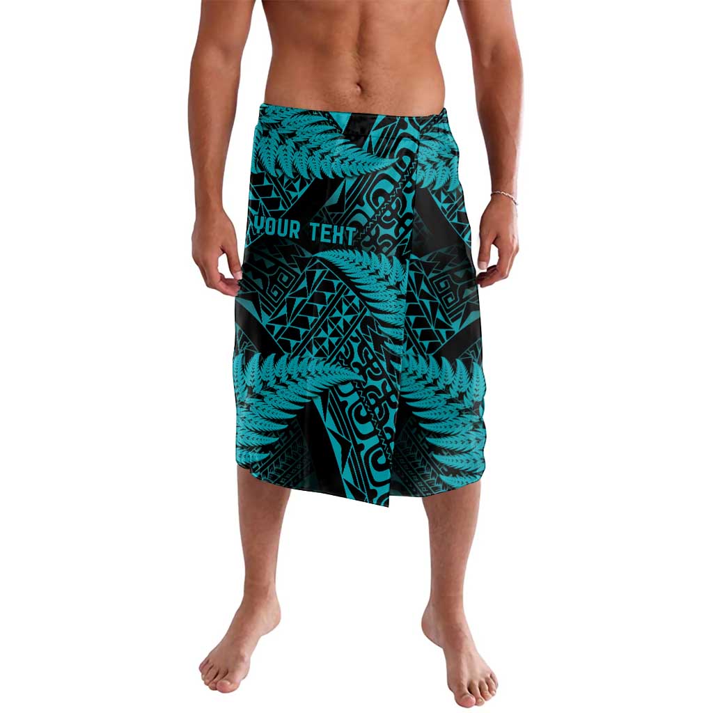 New Zealand Rugby Pacific Personalised Lavalava All Turquoise Maori Pasifika Fern Pattern