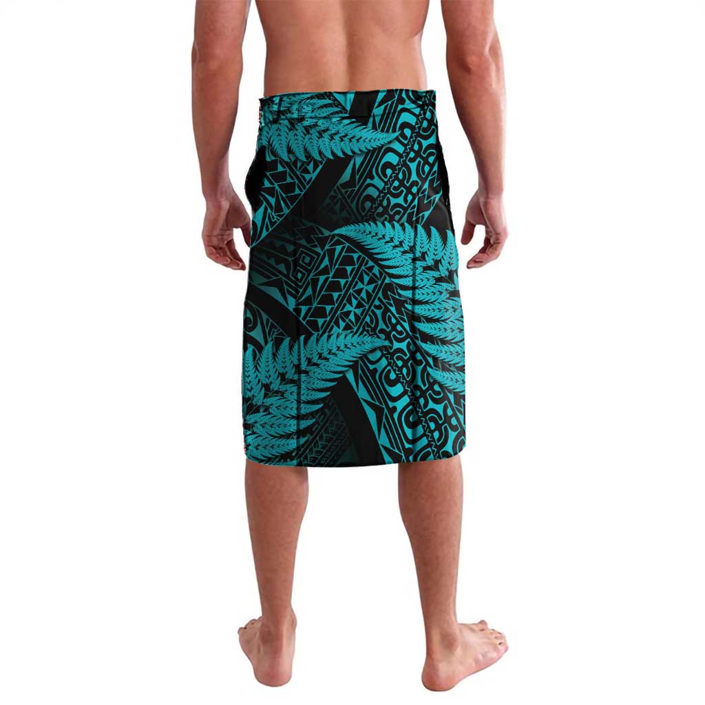 New Zealand Rugby Pacific Personalised Lavalava All Turquoise Maori Pasifika Fern Pattern
