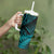 New Zealand Rugby Pacific Personalised Tumbler With Handle All Turquoise Maori Pasifika Fern Pattern