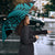 New Zealand Rugby Pacific Personalised Umbrella All Turquoise Maori Pasifika Fern Pattern - Polynesian Pride