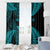 New Zealand Rugby Pacific Personalised Window Curtain All Turquoise Maori Pasifika Fern Pattern