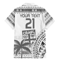 Custom Fiji Rugby Family Matching Mermaid Dress and Hawaiian Shirt Polynesian Fijian Masi Palm Tree LT9 - Polynesian Pride