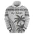 Custom Fiji Rugby Hoodie Polynesian Fijian Masi Palm Tree