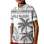 Custom Fiji Rugby Kid Polo Shirt Polynesian Fijian Masi Palm Tree