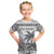 Custom Fiji Rugby Kid T Shirt Polynesian Fijian Masi Palm Tree