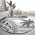 Custom Fiji Rugby Round Carpet Polynesian Fijian Masi Palm Tree