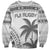 Custom Fiji Rugby Sweatshirt Polynesian Fijian Masi Palm Tree