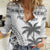Custom Fiji Rugby Women Casual Shirt Polynesian Fijian Masi Palm Tree