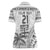 Custom Fiji Rugby Women Polo Shirt Polynesian Fijian Masi Palm Tree