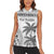 Custom Fiji Rugby Women Sleeveless Polo Shirt Polynesian Fijian Masi Palm Tree