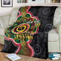Vanuatu Personalised Blanket Aboriginal Dot Paitnting - Polynesian Pride