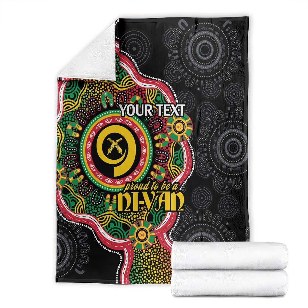 Vanuatu Personalised Blanket Aboriginal Dot Paitnting - Polynesian Pride