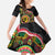 Vanuatu Personalised Family Matching Long Sleeve Bodycon Dress and Hawaiian Shirt Aboriginal Dot Paitnting - Polynesian Pride
