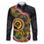 Vanuatu Personalised Family Matching Long Sleeve Bodycon Dress and Hawaiian Shirt Aboriginal Dot Paitnting - Polynesian Pride