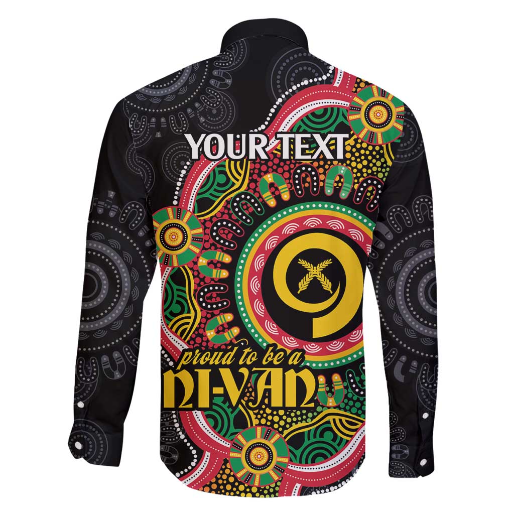 Vanuatu Personalised Family Matching Puletasi and Hawaiian Shirt Aboriginal Dot Paitnting - Polynesian Pride