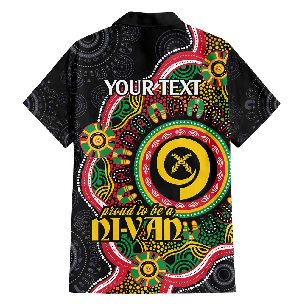 Vanuatu Personalised Family Matching Tank Maxi Dress and Hawaiian Shirt Aboriginal Dot Paitnting - Polynesian Pride