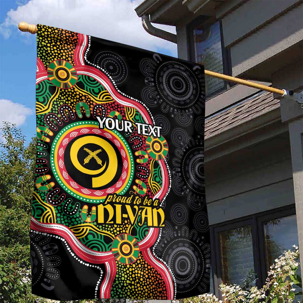 Vanuatu Personalised Garden Flag Aboriginal Dot Paitnting - Polynesian Pride