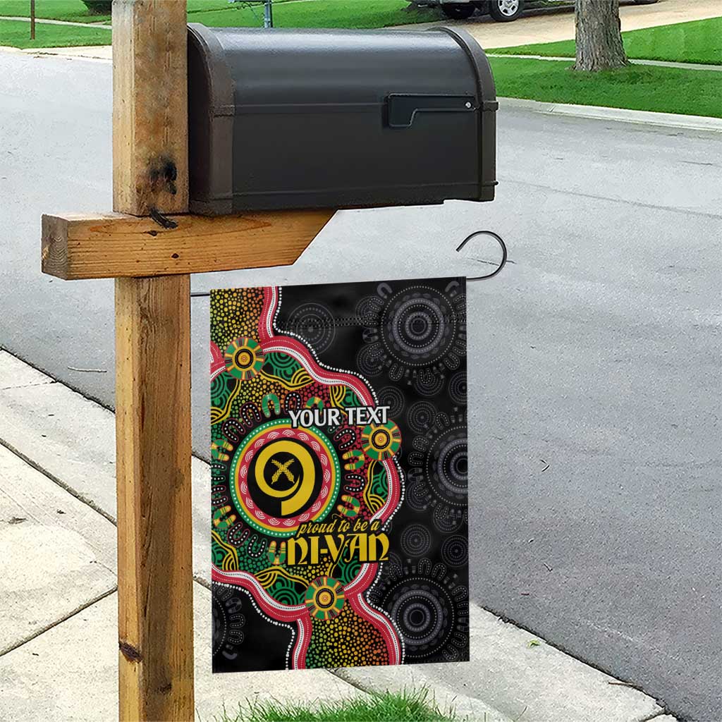 Vanuatu Personalised Garden Flag Aboriginal Dot Paitnting - Polynesian Pride