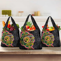 Vanuatu Personalised Grocery Bag Aboriginal Dot Paitnting - Polynesian Pride