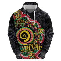 Vanuatu Personalised Hoodie Aboriginal Dot Paitnting - Polynesian Pride