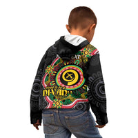Vanuatu Personalised Kid Hoodie Aboriginal Dot Paitnting - Polynesian Pride