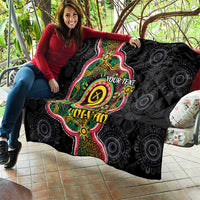 Vanuatu Personalised Quilt Aboriginal Dot Paitnting - Polynesian Pride