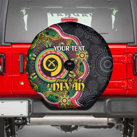 Vanuatu Personalised Spare Tire Cover Aboriginal Dot Paitnting - Polynesian Pride