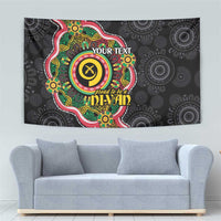 Vanuatu Personalised Tapestry Aboriginal Dot Paitnting - Polynesian Pride
