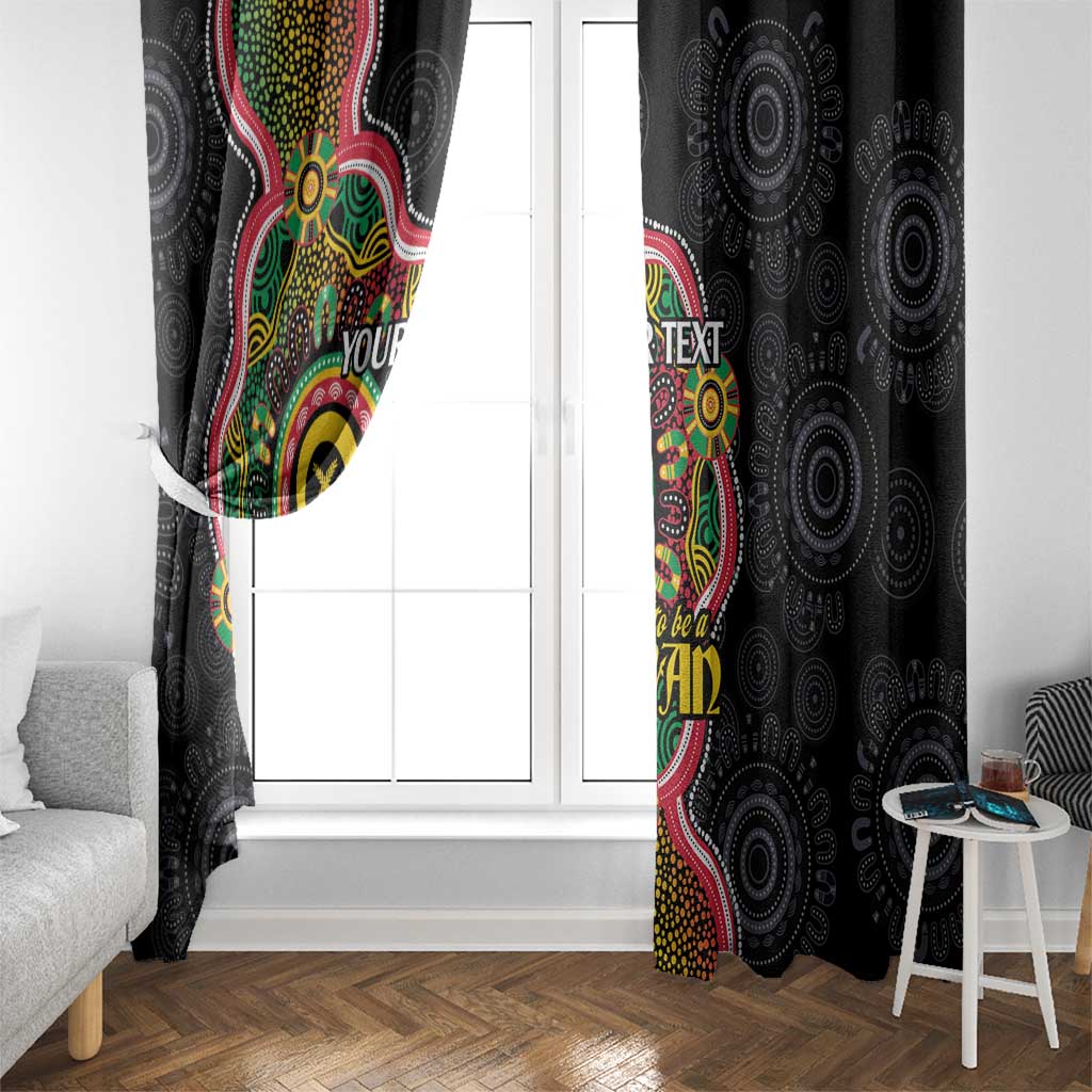 Vanuatu Personalised Window Curtain Aboriginal Dot Paitnting - Polynesian Pride