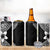 Lotu Tamaiti White Sunday 4 in 1 Can Cooler Tumbler Pacific Plumeria Flowers - Black Version
