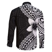 Lotu Tamaiti White Sunday Family Matching Puletasi and Hawaiian Shirt Pacific Plumeria Flowers - Black Version LT9 - Polynesian Pride