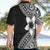 Lotu Tamaiti White Sunday Hawaiian Shirt Pacific Plumeria Flowers - Black Version