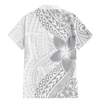 Lotu Tamaiti White Sunday Family Matching Mermaid Dress and Hawaiian Shirt Pacific Plumeria Flowers - White Version LT9 - Polynesian Pride