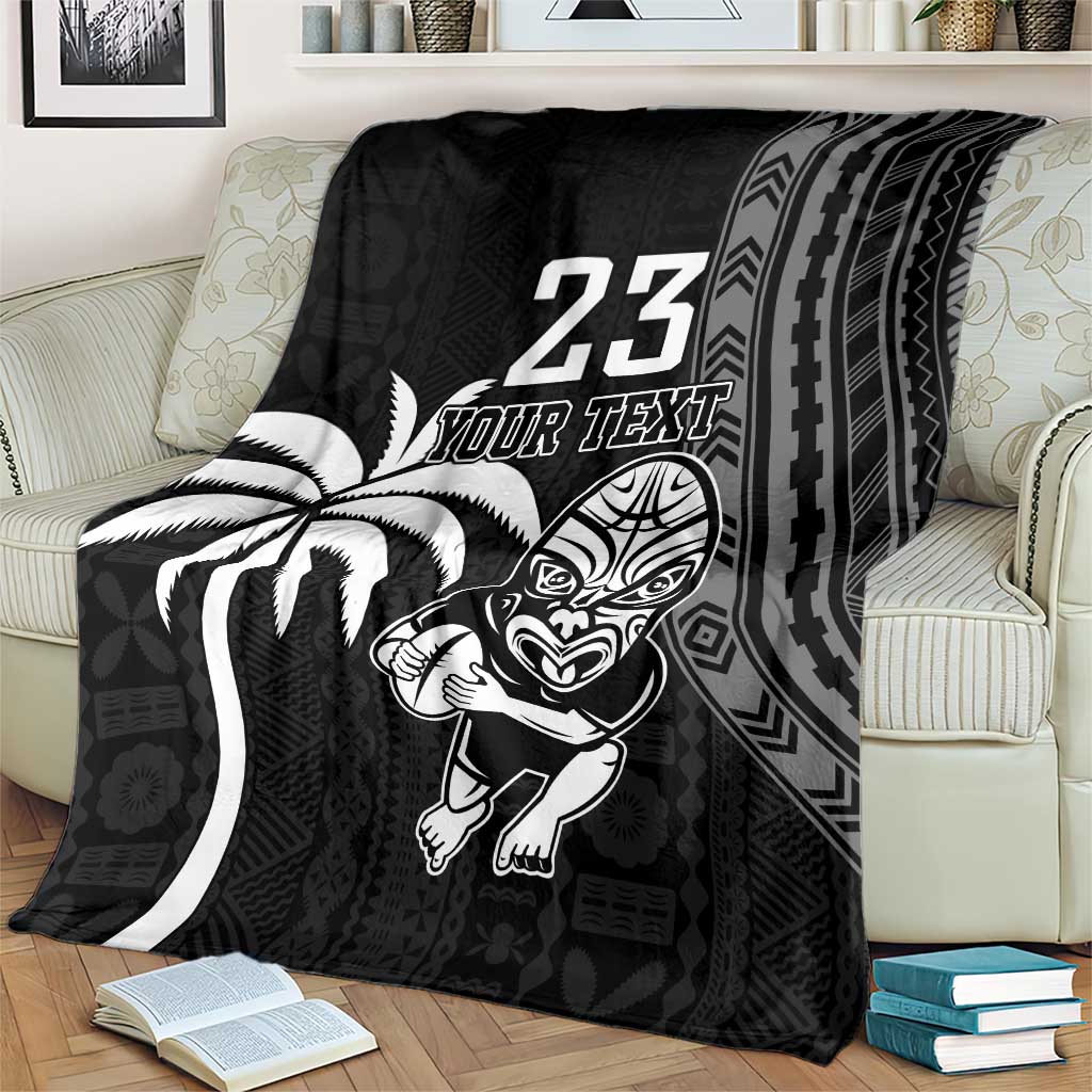 Custom Fiji New Zealand Rugby Blanket Make History Together