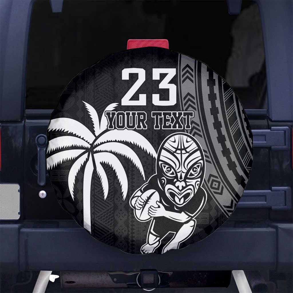 Custom Fiji New Zealand Rugby Spare Tire Cover Make History Together