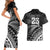 Custom Fiji New Zealand Rugby Couples Matching Short Sleeve Bodycon Dress and Hawaiian Shirt Cibi Dance with Black Fern