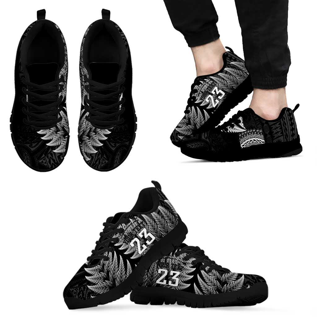 Custom Fiji New Zealand Rugby Sneakers Cibi Dance with Black Fern LT9