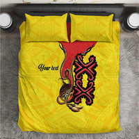 Personalised Papua New Guinea Oro Necklace Bedding Set Gold Melanesia Traditional Pattern
