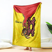 Personalised Papua New Guinea Oro Necklace Blanket Gold Melanesia Traditional Pattern