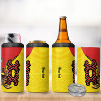 Personalised Papua New Guinea Oro Necklace 4 in 1 Can Cooler Tumbler Gold Melanesia Traditional Pattern