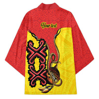 Personalised Papua New Guinea Oro Necklace Kimono Gold Melanesia Traditional Pattern