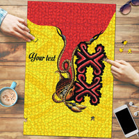 Personalised Papua New Guinea Oro Necklace Puzzle Gold Melanesia Traditional Pattern