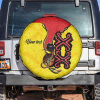 Personalised Papua New Guinea Oro Necklace Spare Tire Cover Gold Melanesia Traditional Pattern